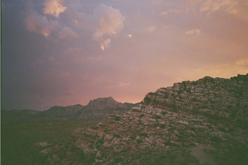 desert landscape at sunset