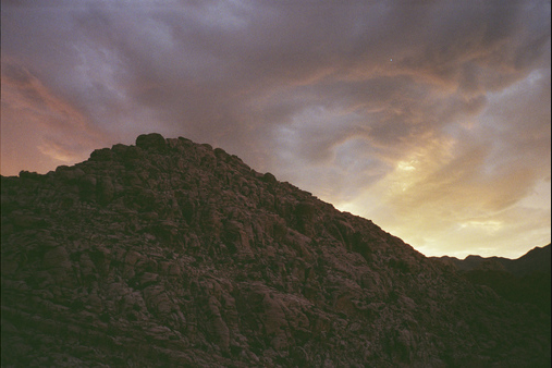 desert landscape at sunset